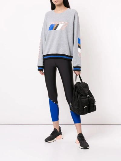 Shop P.e Nation Elite Run Sweatshirt In Grey
