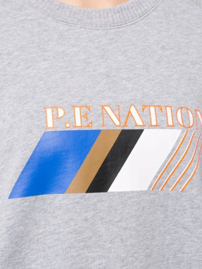 Shop P.e Nation Elite Run Sweatshirt In Grey