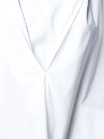 Shop Mm6 Maison Margiela Hooded Shirt Dress In White
