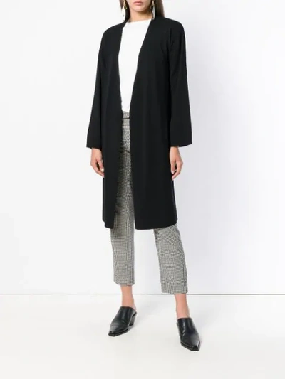 Shop Theory Wrap Long Cardigan In Black