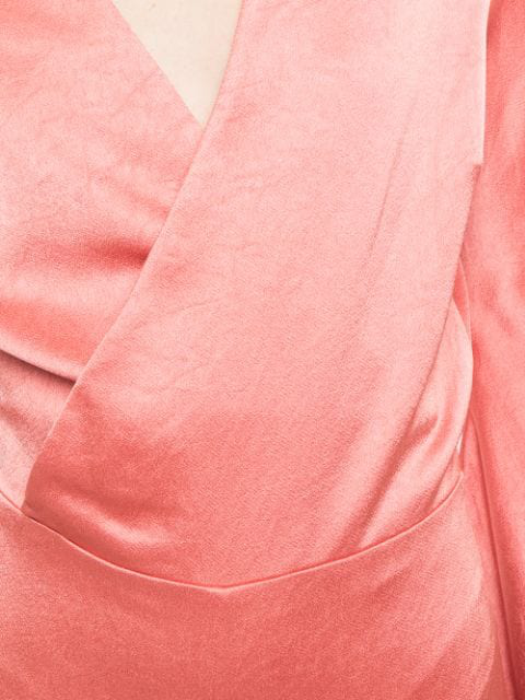 alexis raine flared satin jumpsuit