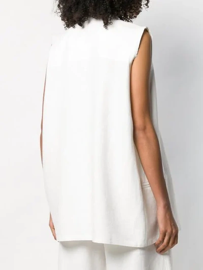 Shop Dušan Tailored Oversized Waistcoat In White