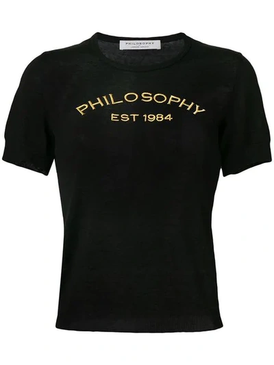 Shop Philosophy Di Lorenzo Serafini Logo Print T-shirt - Black