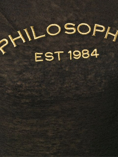 Shop Philosophy Di Lorenzo Serafini Logo Print T-shirt - Black