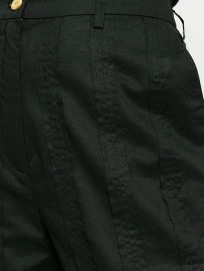 Shop Aleksandr Manamïs Cropped Trousers In Black