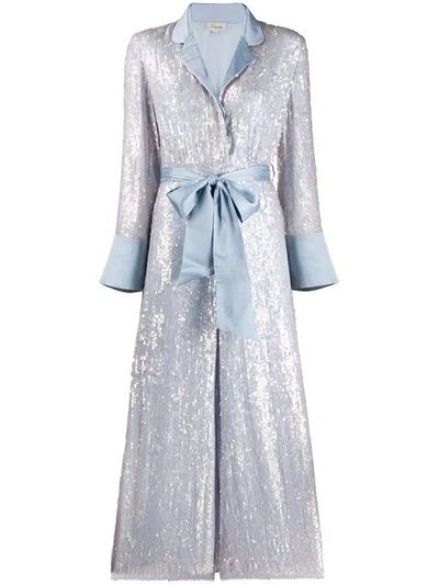 Shop Temperley London Bia Sequinned Jumpsuit In Periwinkle