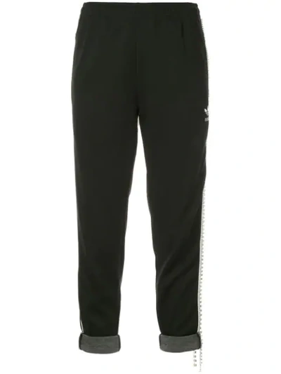 Shop Tiger In The Rain Reworked Adidas Trousers - Black