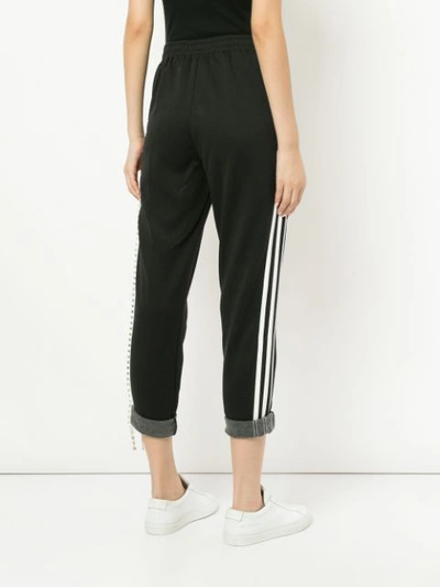 Shop Tiger In The Rain Reworked Adidas Trousers - Black