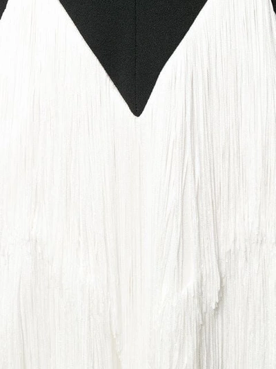 Shop Givenchy Fringed Long Dress In Black