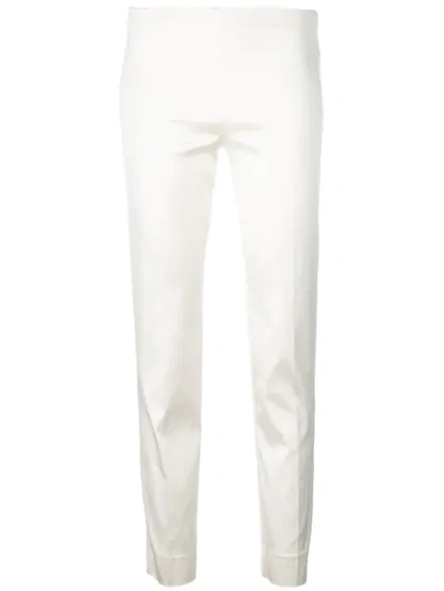 Shop P.a.r.o.s.h Slim-fit Trousers In White