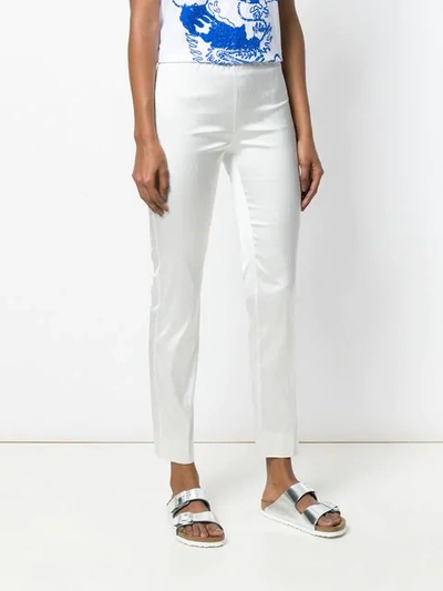 Shop P.a.r.o.s.h Slim-fit Trousers In White