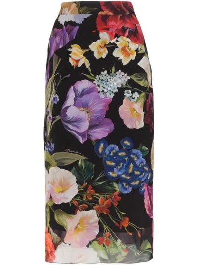Shop Dolce & Gabbana Floral Print Stretch In Hnbb1 Multicoloured