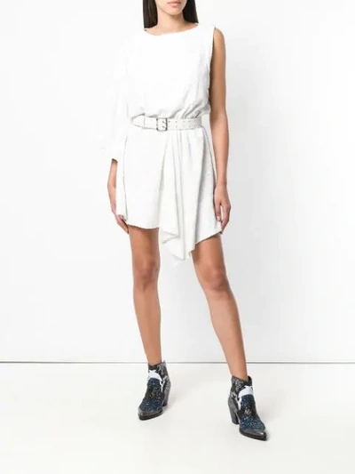 Shop Zadig & Voltaire Zadig&voltaire Fashion Show Sequined Asymmetric Dress - White