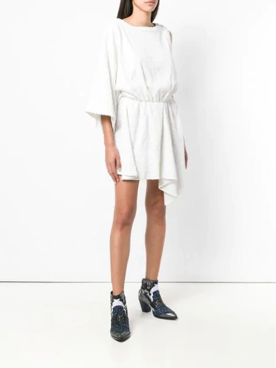 Shop Zadig & Voltaire Zadig&voltaire Fashion Show Sequined Asymmetric Dress - White