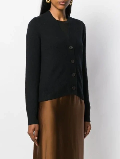 Shop Vince V-neck Cardigan In Black