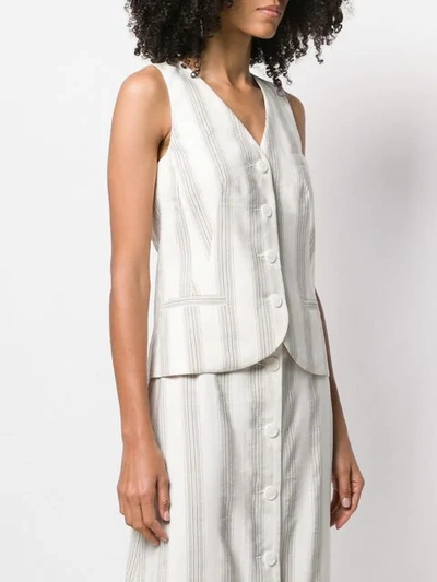 Shop Noon By Noor Andy Tailored Waistcoat In Neutrals