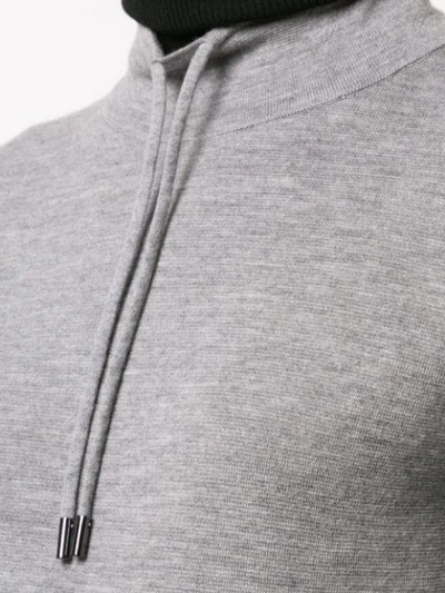 Shop Veronica Beard Hooded Jumper In Grey