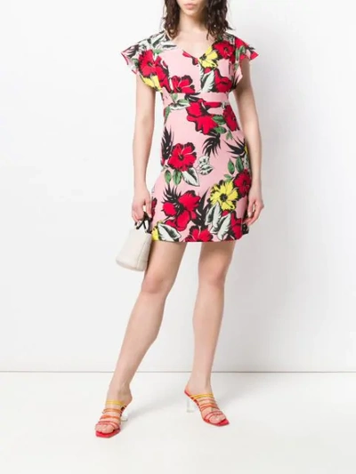 Shop Liu •jo Bijoux Short Dress In Pink