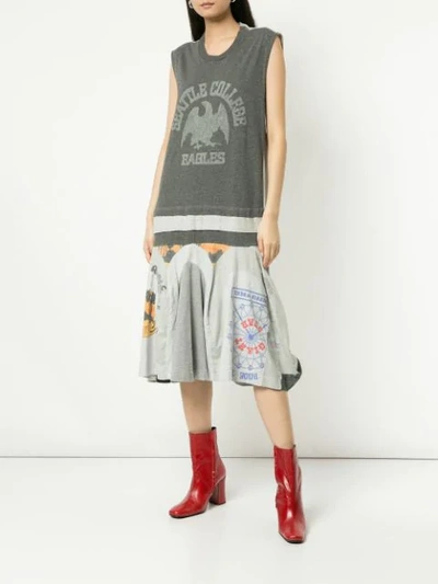 Pre-owned Junya Watanabe Comme Des Garçons Vintage Dress Made Of Old T-shirts - 灰色 In Grey