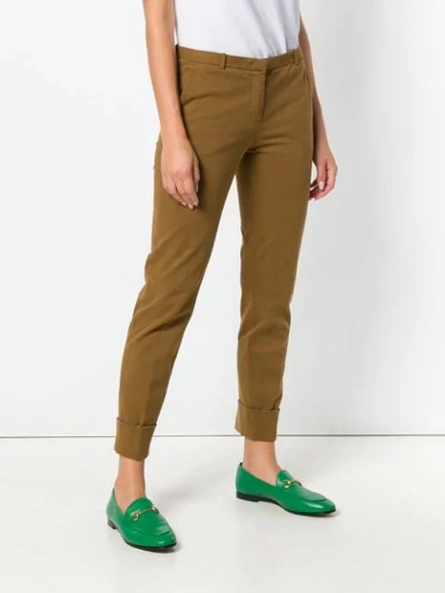 Shop Fabiana Filippi Chino Trousers In Brown
