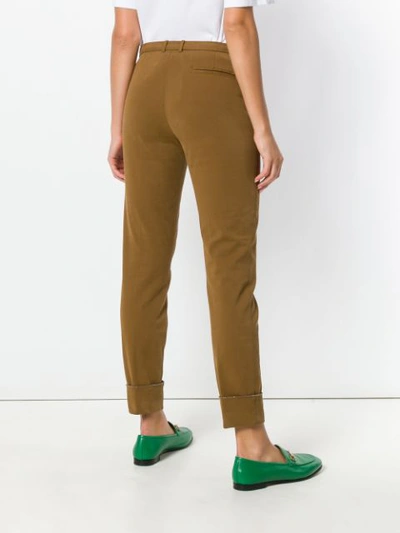 Shop Fabiana Filippi Chino Trousers In Brown