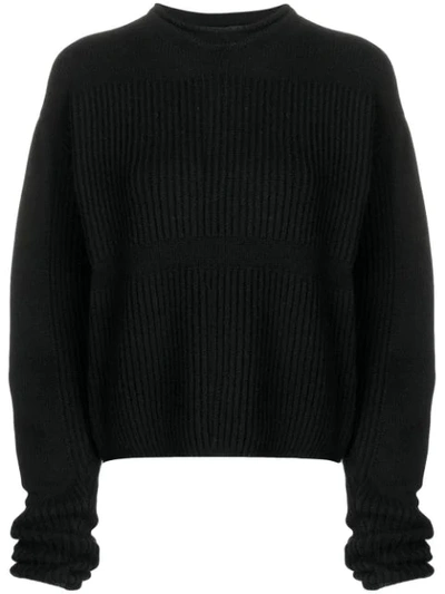 Shop Andrea Ya'aqov Cropped Jumper - Black