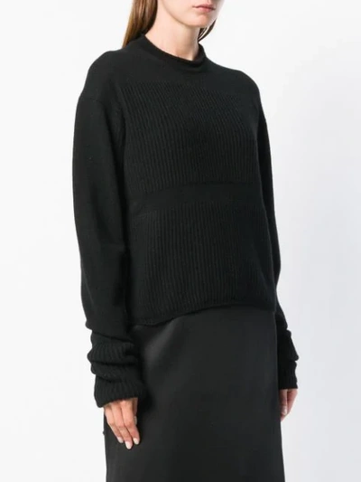 Shop Andrea Ya'aqov Cropped Jumper - Black