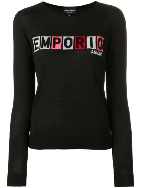 armani logo jumper