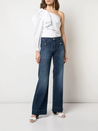 Shop L'autre Chose High-waist Flared Jeans In Denim