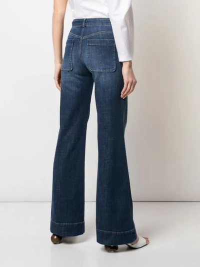 Shop L'autre Chose High-waist Flared Jeans In Denim