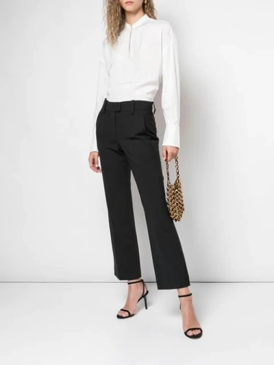 BRUNELLO CUCINELLI HIGH-WAISTED PLEATED TROUSERS - 黑色
