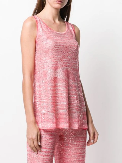 Shop Missoni Stricktop Mit Pailletten - Rosa In Pink