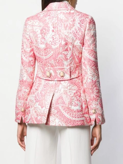 Shop Dolce & Gabbana Jacquard Blazer In Pink