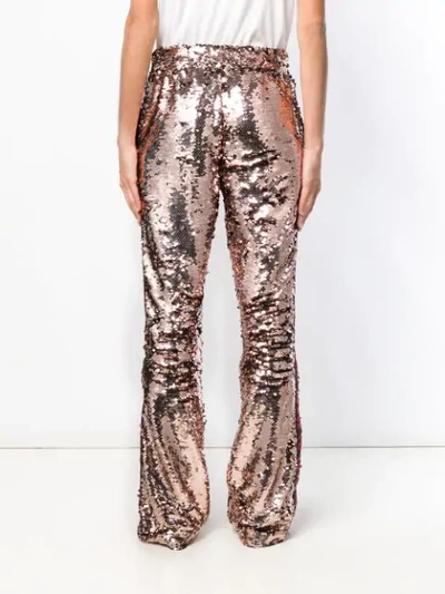 Shop Faith Connexion Sequin Flared Trousers In Metallic