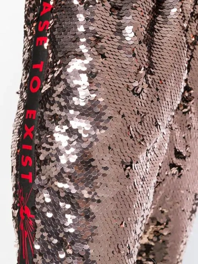 Shop Faith Connexion Sequin Flared Trousers In Metallic