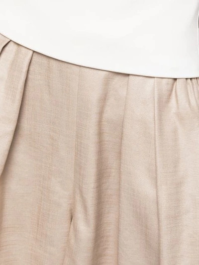 Shop Adeam High-waist Pleated Shorts In Brown