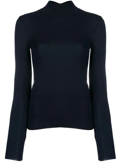 Shop Jacquemus Cut-out Back Detail Sweater - Blue
