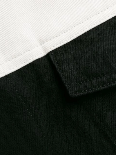 Shop Mm6 Maison Margiela Monochrome Block Denim Jacket In Black