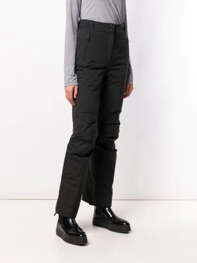 Shop Fendi High Rise Padded Ski Trousers In Black