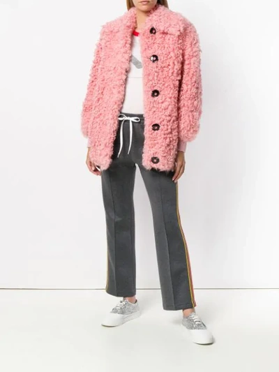 Miu Miu Stripe Trim Sweatpants In Grey