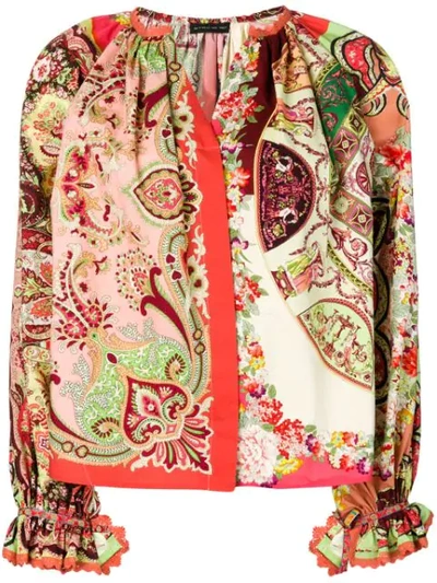 Shop Etro Paisley Print Blouse In Red