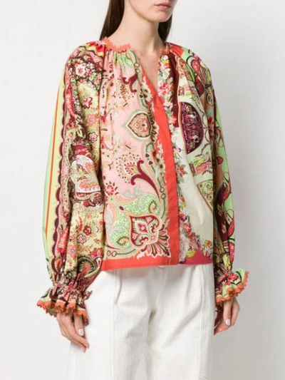 Shop Etro Paisley Print Blouse In Red