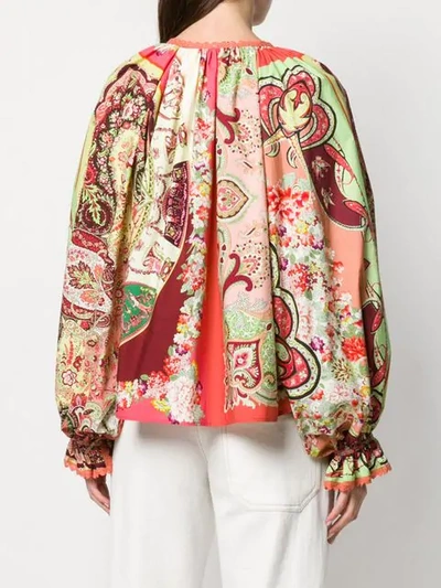 Shop Etro Paisley Print Blouse In Red