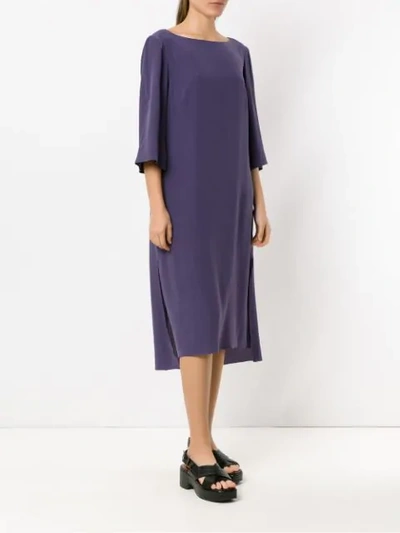 Shop Alcaçuz Fornalha Silk Dress In Purple