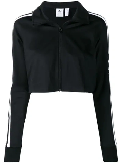 Shop Adidas Originals Adidas Cropped Track Jacket - Black