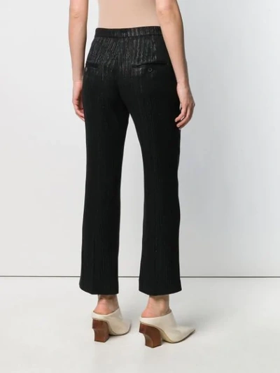 Shop Isabel Marant Lurex Striped Trousers In Black
