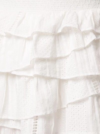 Shop Aje Evans Ruffle Skirt In White