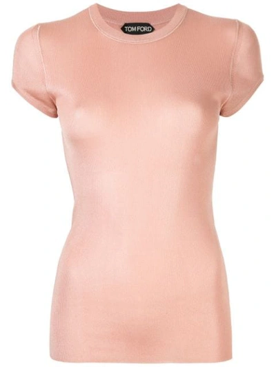 Shop Tom Ford Fitted T-shirt In Pink