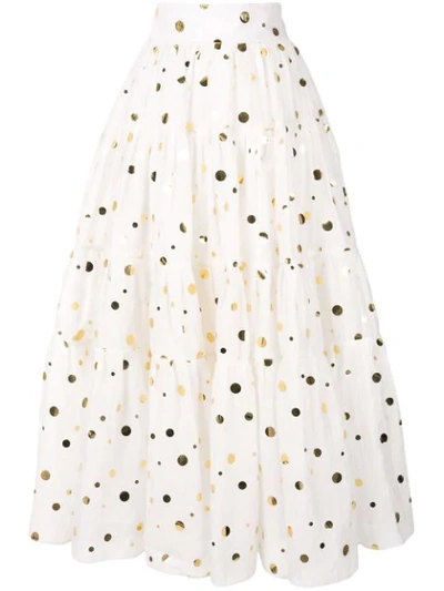 Shop Bambah Polka Peasant Skirt In Print