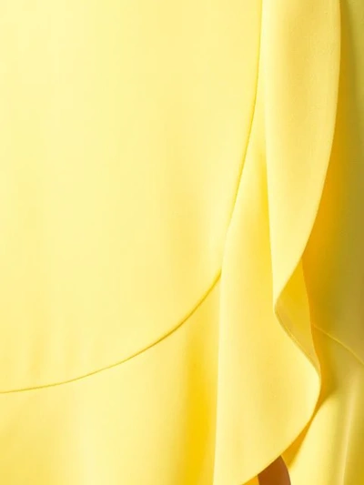 Shop Alice And Olivia Cobi Ruffle Midi Dress In Yellow